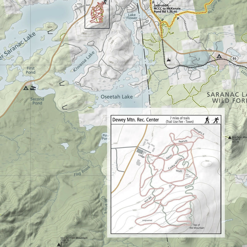 Load image into Gallery viewer, Lake Placid &amp; Saranac Lake Winter Trails Map
