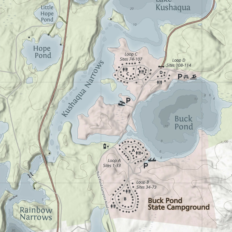 Load image into Gallery viewer, Rainbow Lake Boating and Trails Map
