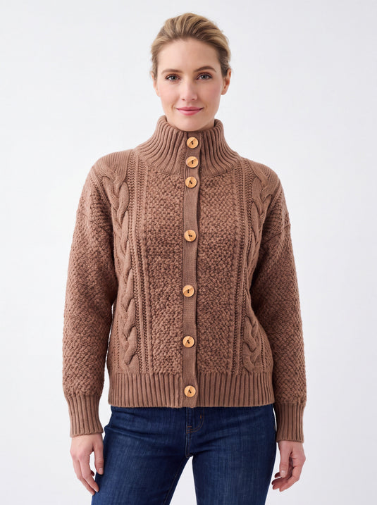 Ausable Regenerative Cardigan | Knit in New York (Camel)