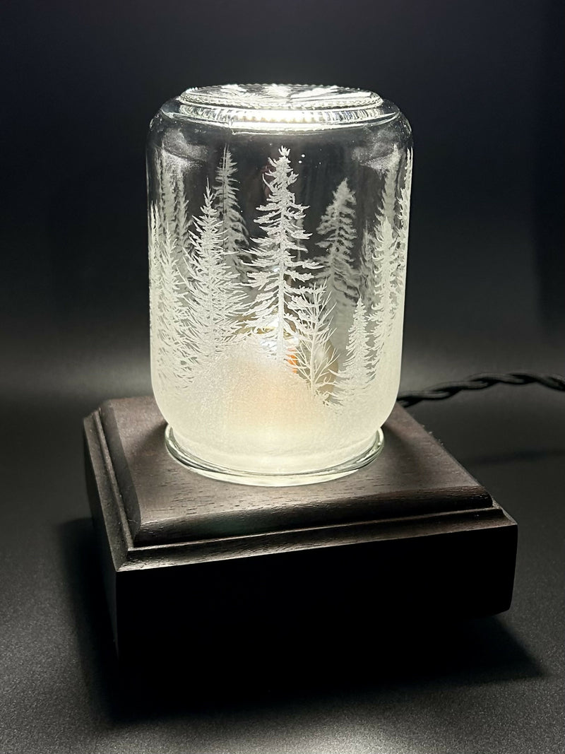 Load image into Gallery viewer, Hand Engraved Tree Lamp
