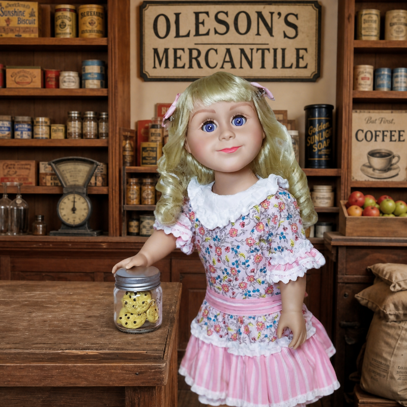 Load image into Gallery viewer, Little House on the Prairie Nellie Oleson 18 inch Doll and Accessories
