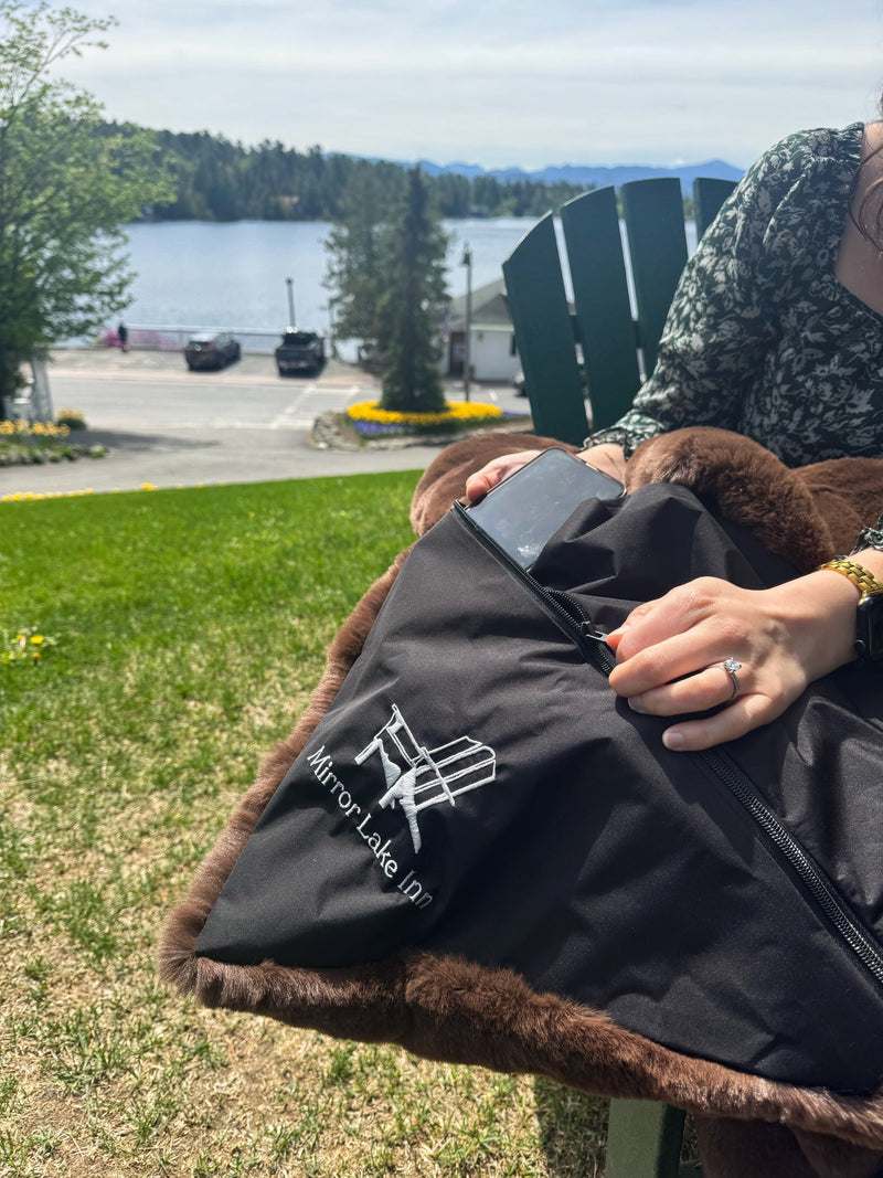 Load image into Gallery viewer, Mirror Lake Inn Outdoor Faux Fur Blanket
