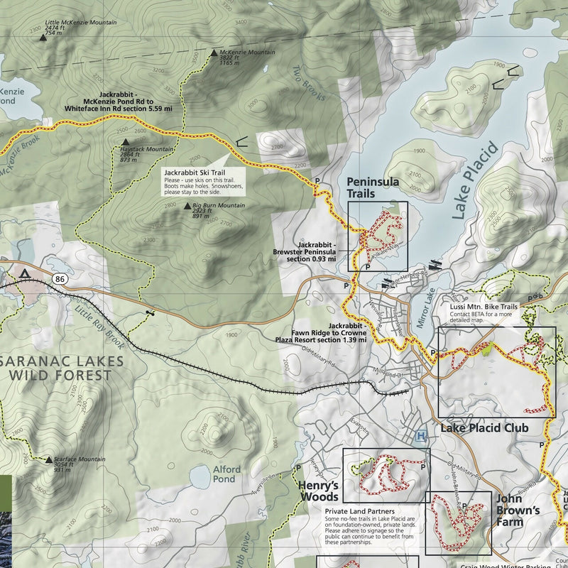 Load image into Gallery viewer, Lake Placid &amp; Saranac Lake Winter Trails Map
