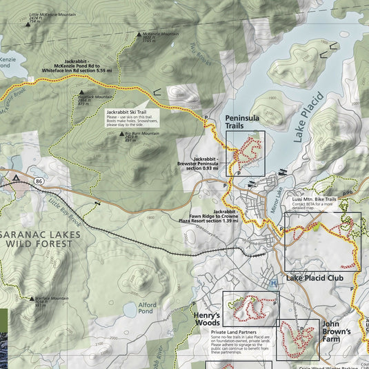 Lake Placid & Saranac Lake Winter Trails Map