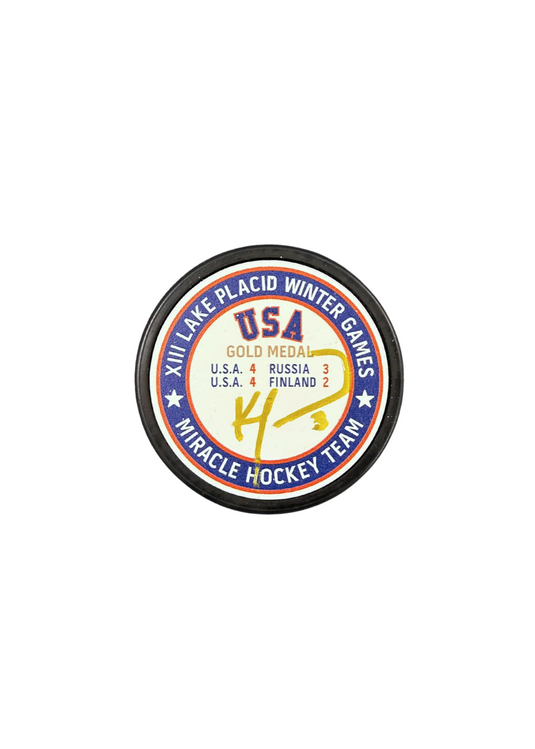 Player Signed Gold Medal Puck