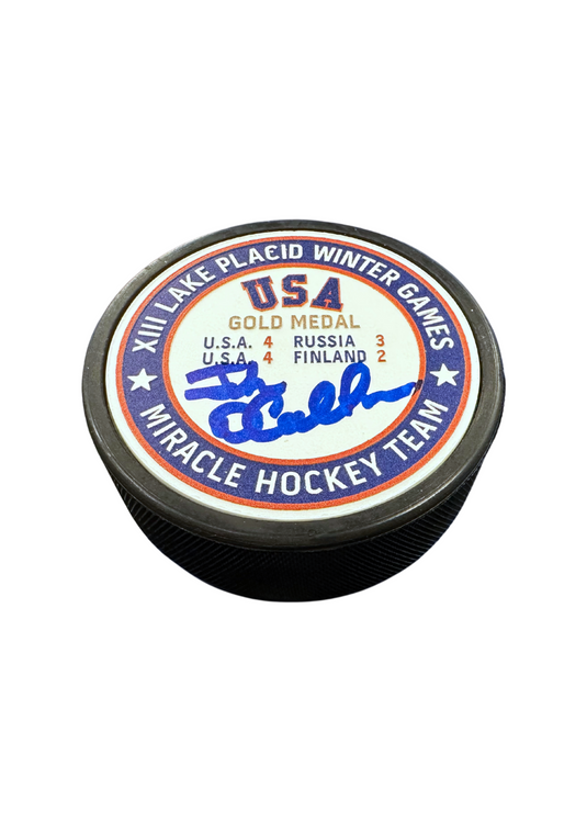 Player Signed Gold Medal Puck