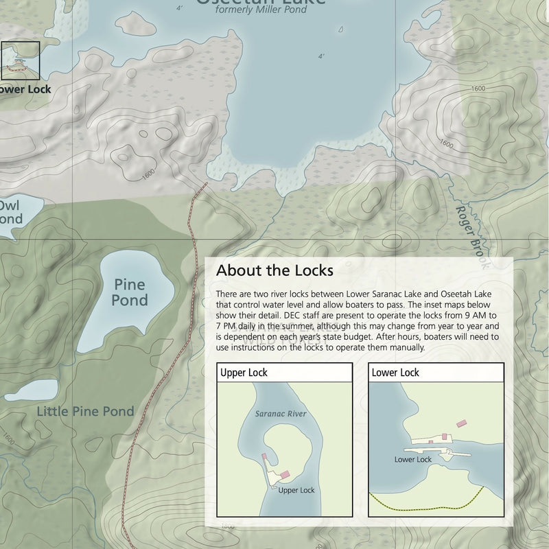 Load image into Gallery viewer, Saranac Lake Boating &amp; Fishing Map
