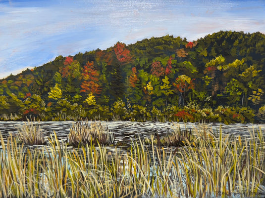 Fall on Corduroy Road Acrylic Painting