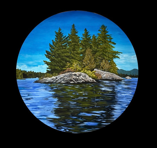 Upper Saranac Island Painting