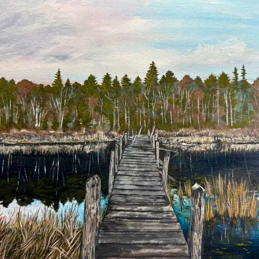 Footbridge, Northville-Placid Trail Painting