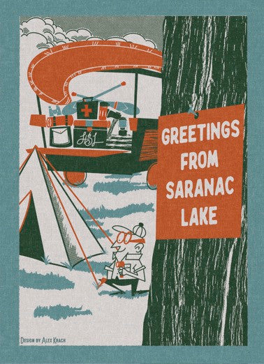 Greetings Postcard, Teal
