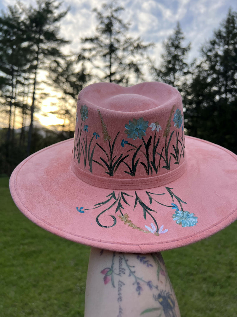 Load image into Gallery viewer, Hand Painted Wide Brim Hat
