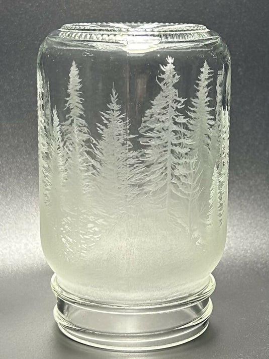 Hand Engraved Tree Lamp
