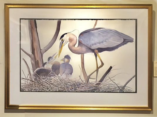 Lament for the Lost: Great Blue Heron Nest Painting